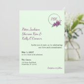 Floral Wreath Throuple Invitation (Debout devant)