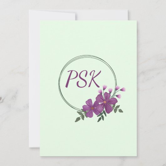 Floral Wreath Throuple Invitation (Dos)