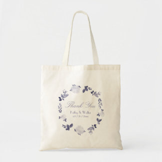 Floral Wreath Wedding Dank je Canvas tas