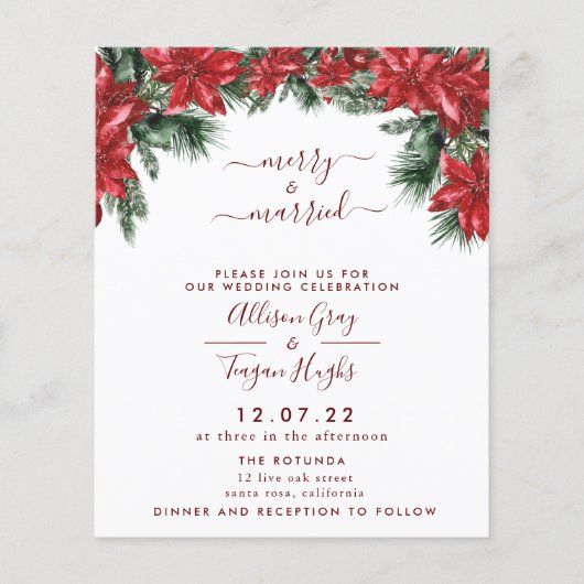 Floral Wreath Wedding Invitation (Voorkant)