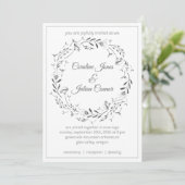 Floral Wreath Wedding Invitation (Debout devant)