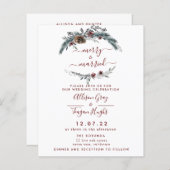 Floral Wreath Wedding Invitation | Begrotingsbroch (Voorkant / Achterkant)