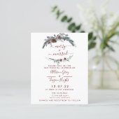 Floral Wreath Wedding Invitation | Begrotingsbroch (Staand voorkant)