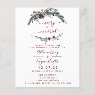 Floral Wreath Wedding Invitation Begrotingsbroch Flyer