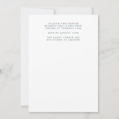 Floral Wreath Wedding Invitation Kaart (Achterkant)