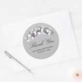 Floral Wreath Wedding Ronde Sticker (Envelop)