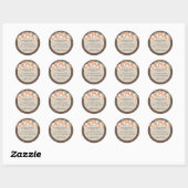 Floral Wreath Wedding Ronde Sticker (Vel)