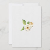 Floral Wreath | Witte pony bruiloft Kaart (Achterkant)