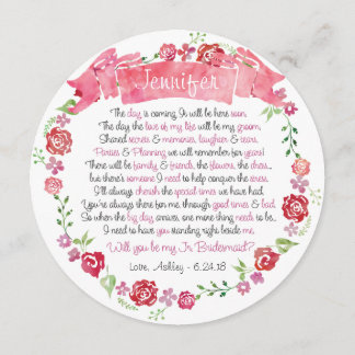 Floral Wreath zal je mijn Jr Bridesmaid card zijn. Kaart