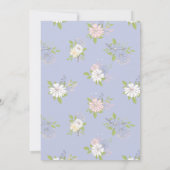 Floral Wreator Koe Girl Baby shower Invitation Kaart (Achterkant)