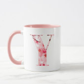 Floral Y Initial Mug | Personalized Name & Traits (Gauche)