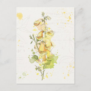 Floral Yellow Splash Briefkaart