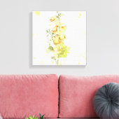 Floral Yellow Splash Canvas Afdruk (Insitu (Woonkamer))