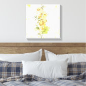 Floral Yellow Splash Canvas Afdruk (Insitu (Slaapkamer))