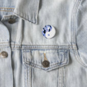 Floral Yin Yang Ronde Button 3,2 Cm (In situ)