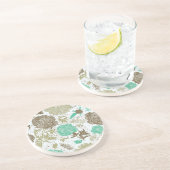 Floral Zandsteen Onderzetter (Zijkant)