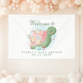 Floral Zee Turtle Baby shower Welkom Spandoek