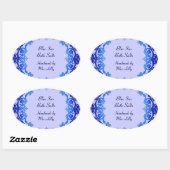 Floral zeep of Canning Labels blauw (Vel)