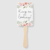 Floral zegt ja tegen de kledingkaartenhand handwaaier (Voorkant)