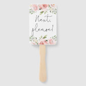 Floral zegt ja tegen de kledingkaartenhand handwaaier (Achterkant)