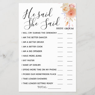 Floral zei dat ze een douchecaart had flyer