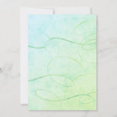 Floral Zinnia Waterverf Bright 2023 Afstuderen Aankondiging (Achterkant)