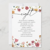 Floral Zitting Chart Kaart | Tabel 8 (Voorkant)