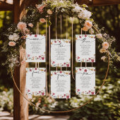 Floral Zitting Chart Kaart | Tabel Drie