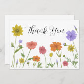 Floral zomer bedankkaart (Voorkant / Achterkant)