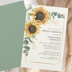 Floral Zonnebloem Eucalyptus Vrijgezellenfeest Briefpapier