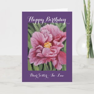 Floral zus-in-law/Birthday Card Kaart