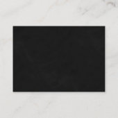 Floral Zwart en Grijs Huwelijkscadeau Registry Informatiekaartje (Achterkant)