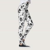 Floral, zwart en wit leggings (Rechts)