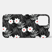Floral zwart-wit Case-Mate iPhone case (Achterkant (horizontaal))