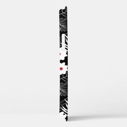 Floral zwart-wit Case-Mate iPhone case (Achterkant / Rechts)