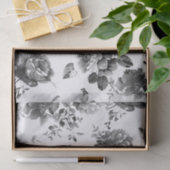 Floral, zwart-wit, papier (Geschenk)