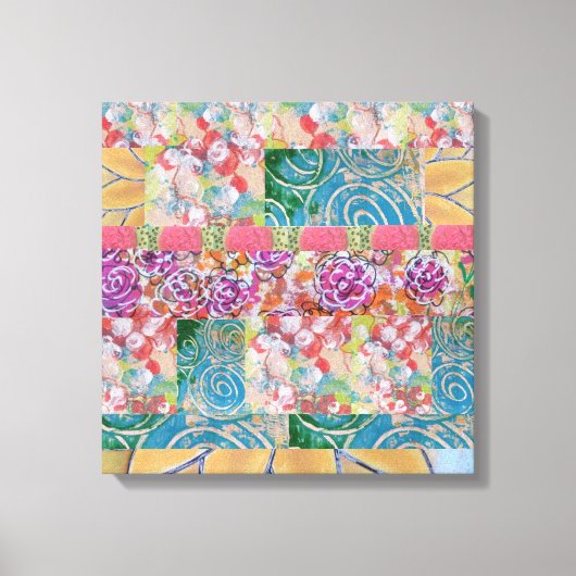 Florale Abstracte Canvasprint Canvas Afdruk (Voorkant)