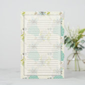 Florale achtergrond briefpapier (Staand voorkant)