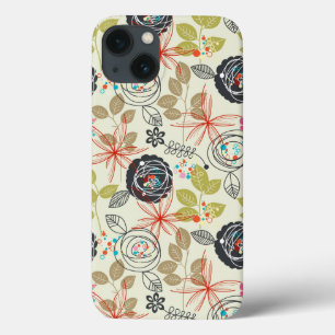 Florale achtergrond iPhone 13 hoesje