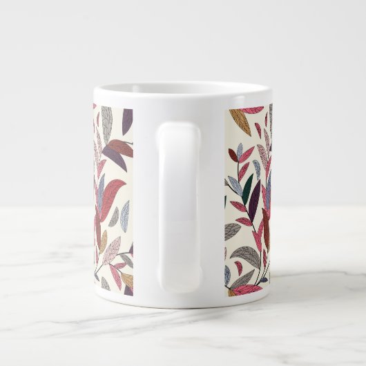 Florale achtergrond extra grote mok (Achterkant)
