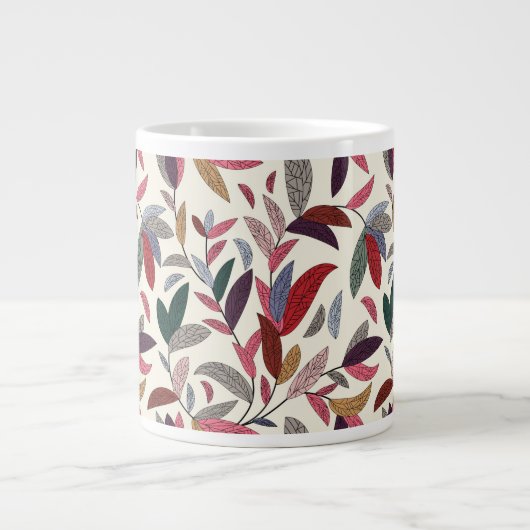 Florale achtergrond extra grote mok (Voorkant)