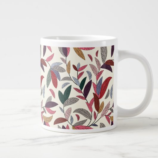 Florale achtergrond extra grote mok (Rechts)