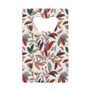 Florale achtergrond kredietkaart flessenopener