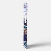 Florale achtergrond met voetgangers Case-Mate iPhone case (Achterkant / Rechts)