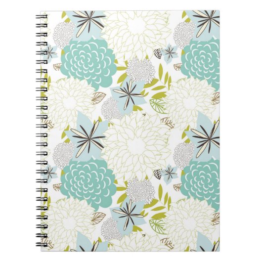 Florale achtergrond notitieboek (Voorkant)