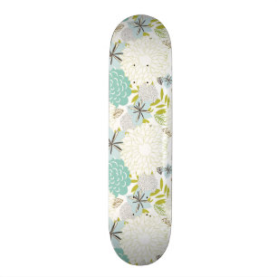 Florale achtergrond skateboard
