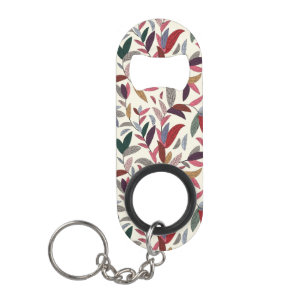Florale achtergrond sleutelhanger flessenopener
