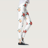 Florale achtergrond van rozen leggings (Rechts)