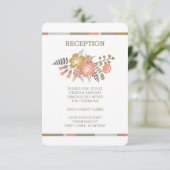 FLORALE ANTLERS | RUSTIC WEDDING RECEPT INVITE KAART (Staand voorkant)