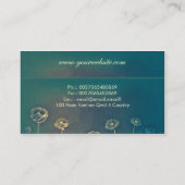 florale artistieke ontwerp visitekaartjes (Achterkant)